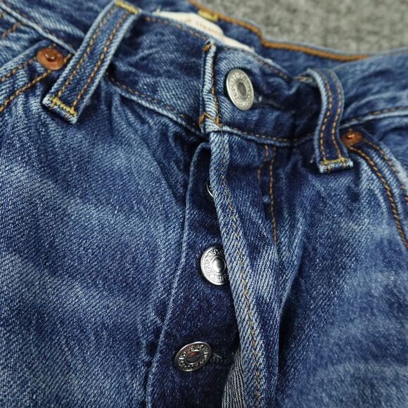 Levis Jeans Womens 25X29(26) Blue Denim Ribcage Straight Ankle Premium Casual - Picture 5 of 13